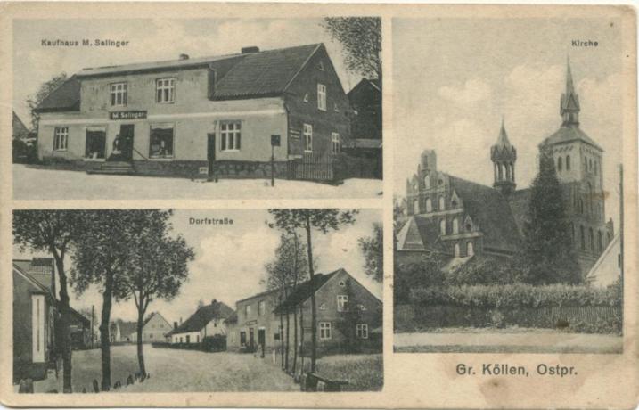 Przedwojenna pocztówka przedstawiająca miejscowość Kolno.jpg